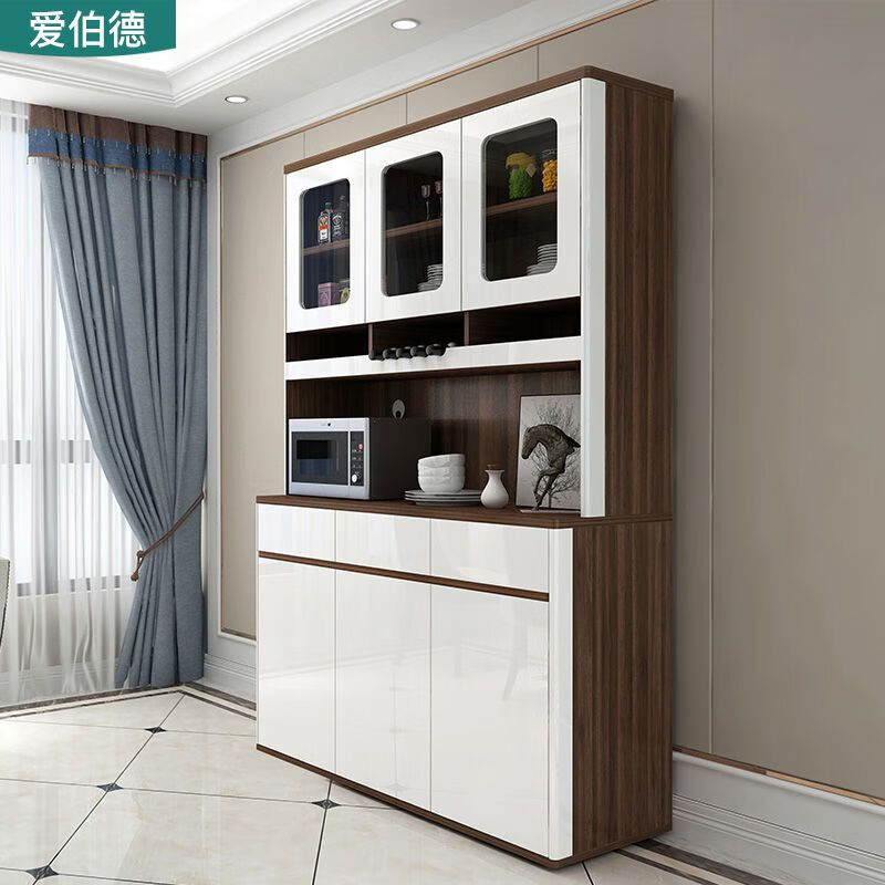 Luo Jiju 2026 modern minimalist sideboard new Chinese style wine cabinet multi-function microwave cupboard living room storage cabinet tea cabinet double layer 1.8 meters