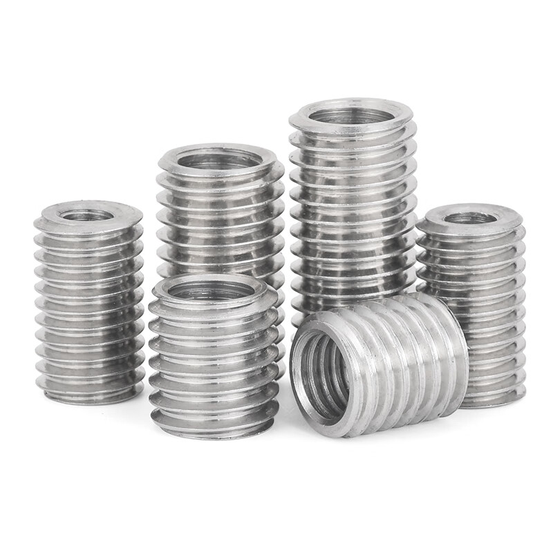 Jinggong (JINGGONG) 304 stainless steel internal and external thread nut, slotless thread conversion brace, screw thread sheath inner diameter M2-M12, slotless M20*M12-L25 (2 pieces)