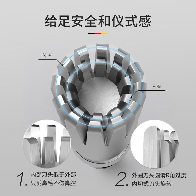 Zwilling (ZWILLING) original imported ear and nose hair trimmer for men, non-electric nose hair scissors, washable and noise-free birthday gift