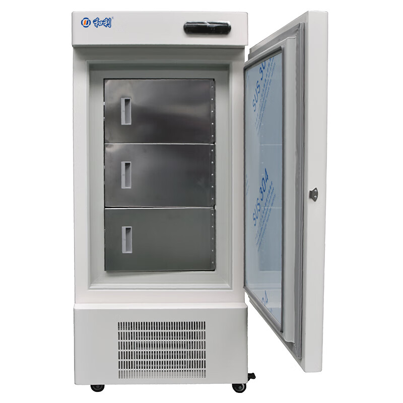 Heli with temperature display, adjustable temperature control, ultra-low temperature refrigerator -80 laboratory reagents, biological research, minus 60 cryogenic freezer, small industrial minus 80 degree freezer -65 degrees 158 liters (DW-60L158)