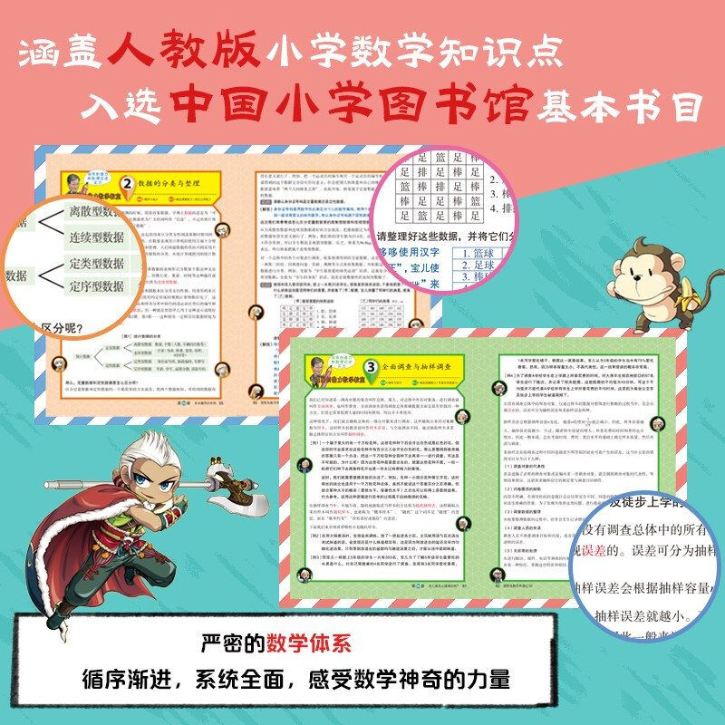 Adventures in MapleStory Mathematics 1-5 Primary school students aged 7-14 Primary school mathematics enlightenment book Mathematics reading for grades 1, 2, 3, 4, 5 and 6 Covering the People's Education Press version of primary school mathematics knowledge points comic story book