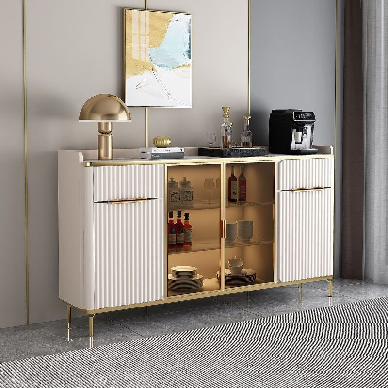 Platinum Italian style ins style slate multi-functional sideboard against the wall small apartment living room storage tea wine cabinet kitchen cupboard 120 long * 40 thick * 95 high package installation