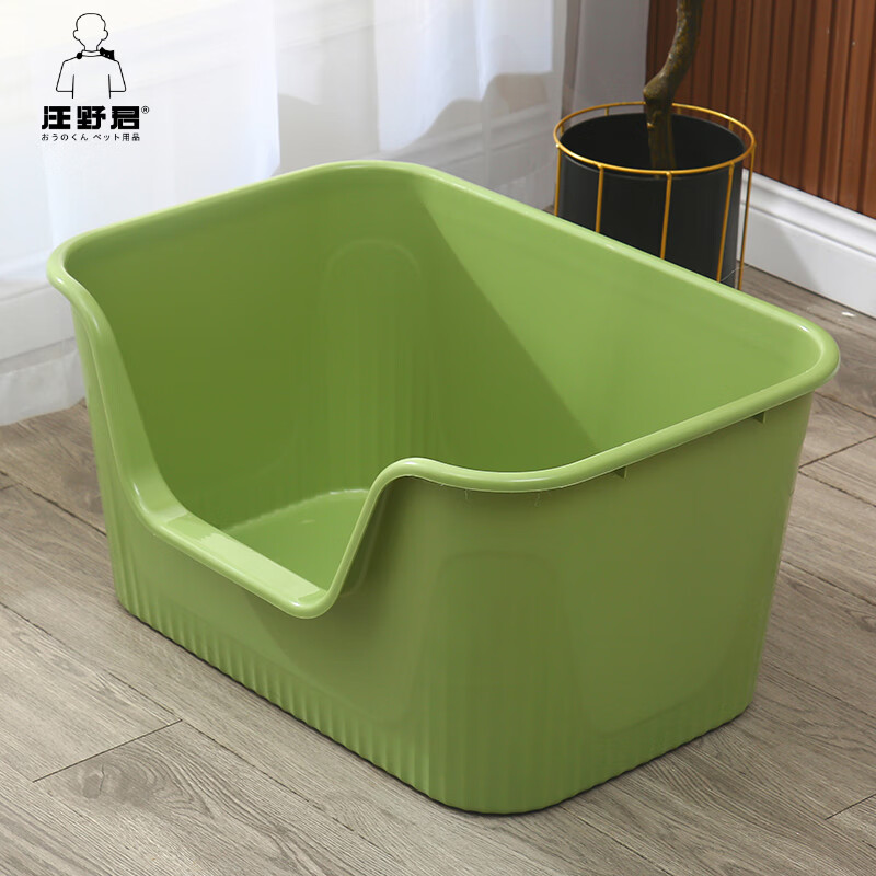 Wang Yejun cat litter box extra large open-top heightened fence anti-splash into a kitten toilet extra large cat poop box
