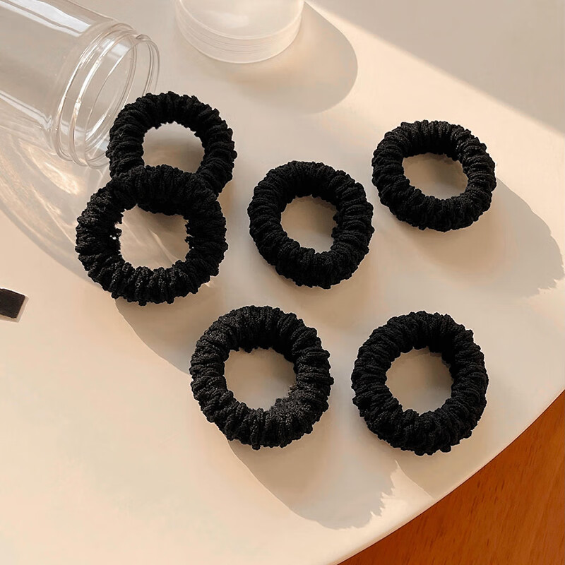 UPLUS high-elasticity hair ties 6 pieces bold seamless hair rope headband rubber band hair rubber band hair accessories black beauty