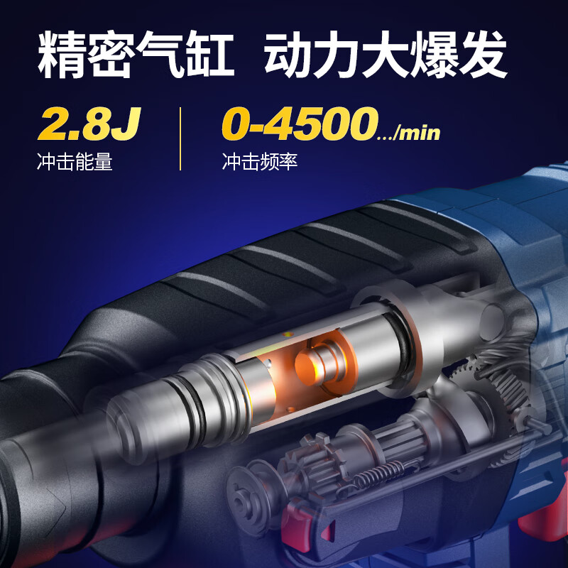 Dongcheng 20V lithium electric hammer DCZC04-24E rechargeable industrial grade brushless impact drill electric pick and electric drill three-purpose
