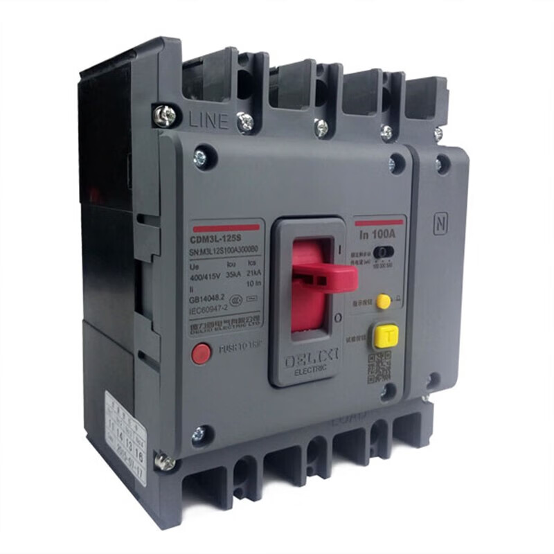 Plastic case circuit breaker 380 air switch with leakage protection CDM3L three-term four-wire 3P4P350A 350A 3P