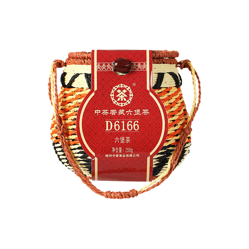 China Tea Guangxi Wuzhou Liubao Tea Black Tea Liubao Tea D6166 Basket Black Tea 250g Loose Tea Gift Souvenir