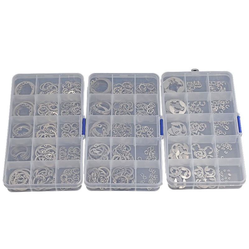 Tianzhuo Hardware 65mn manganese steel/304 stainless steel A-type shaft with retaining ring hole C-shaped inner circlip elastic E-type card yellow outer card 304 shaft with circlip M3-M25 package