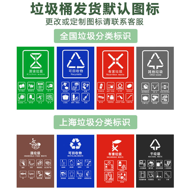 Trash can classification outdoor large sanitation capacity commercial 240 liter property outdoor community kitchen waste special 240 liter new thickened green kitchen waste