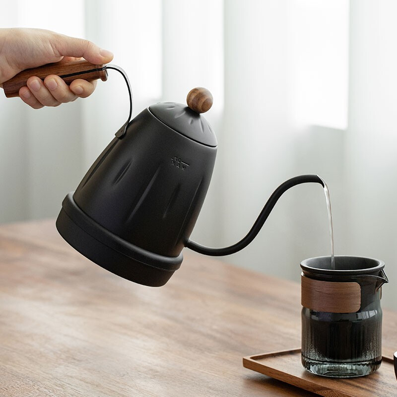 Empire Electric Narrow Mouth Pot Hand-brewed Coffee Intelligent Temperature Control Pot Stainless Steel Long Mouth Narrow Mouth Pot Multifunctional Coffee Brewing Pot Automatic Power Off Stainless Steel Color