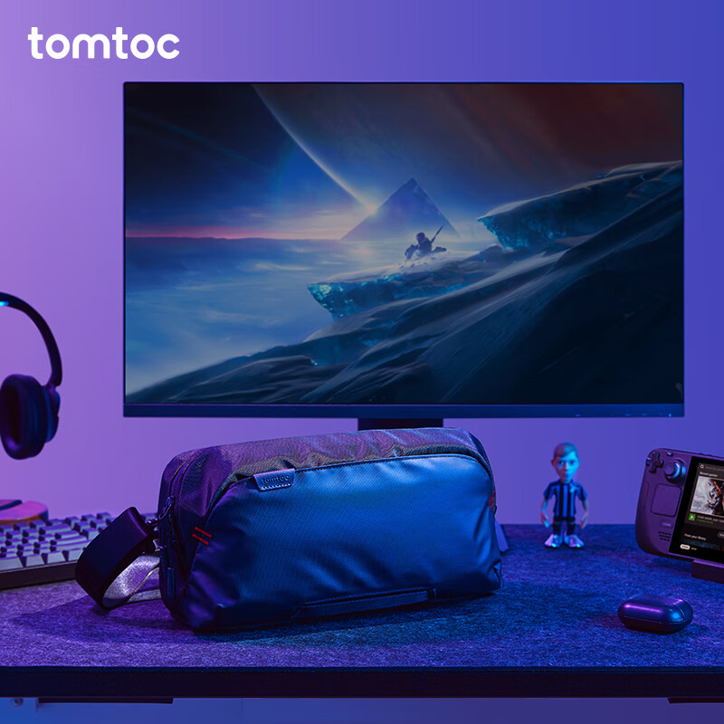 Tomtoc Steam Deck storage bag ROG handheld storage bag Xbox Ally X crossbody bag can be adapted to LEGION switch2 storage bag NS2 win handheld bag G47