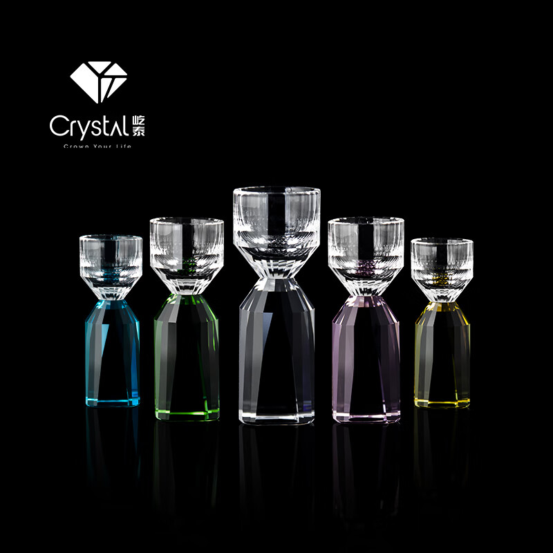 Bikeli Crystal Yitai white wine cup K9 grade crystal cup Tianyuandangdang 10ml six-piece gift box set blue sea blue wine dispenser gift box