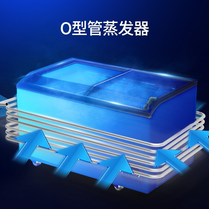 AUCMA commercial ultra-large capacity combination display cabinet supermarket freezer island cabinet quick-frozen-24 seafood cold drinks prepared dishes dumplings horizontal single temperature freezer automatic defrost straight cabinet 800 liters 2155*861*860