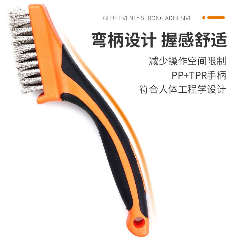 Tactix wire brush stainless steel wire brush industrial iron brush long handle rust removal cleaning brush kitchen barbecue household 315013