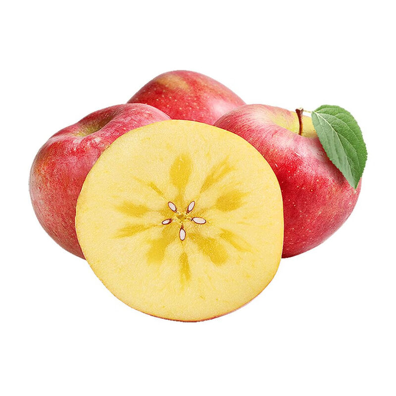 Longbaiwei authentic fresh rock candy heart apples, seasonal seasonal fruits, domestic red Fuji ugly apples, whole box, 10 jins in the whole box, fruit diameter 80-85mm, net weight 8.5 jins