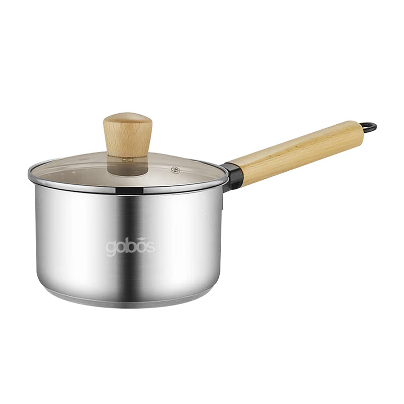 Dr. Gang 16CM Pinshang thick-bottomed milk pot - wooden handle 201 stainless steel 8010141116 induction cooker stew pot Dr. Gang 16cm Pinshang thick-bottomed milk pot 160ml