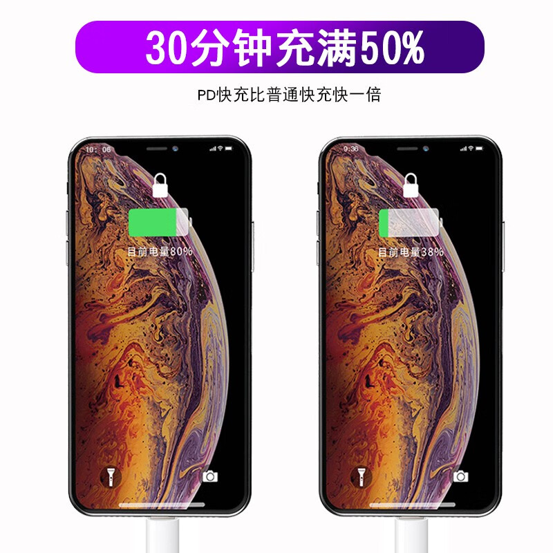 Chijie Apple data cable fast charging 20W/30W/35W/40W type-c charger PD set iphone16plus/15/14/13/12/11promax adapted original cable 1 meter Apple fast charging data cable