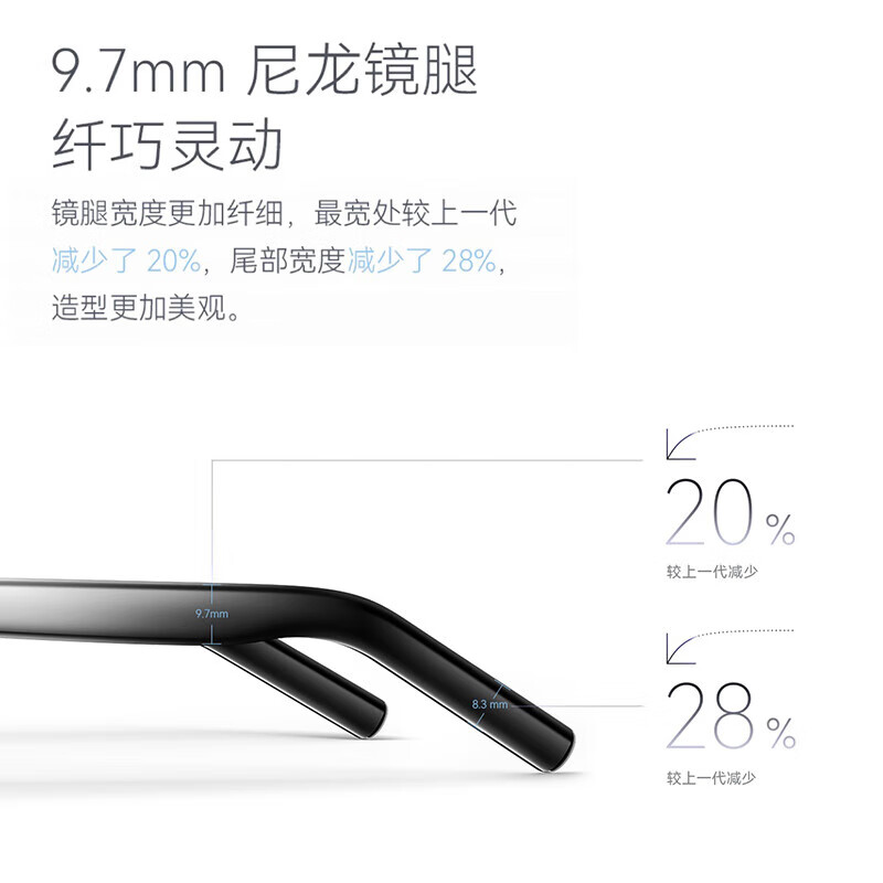 Huawei Smart Glasses 2nd Generation Smart Broadcasting Voice Portable Assistant 4th Generation Call Noise Reduction Open-back Earphone Stereo Fashion 4 Suitable for Harmony OS System MT33 Bright Black Square Half Frame - Interchangeable Myopia Lenses No Prescription Official Standard 丨 Free Gift Pack upon Order