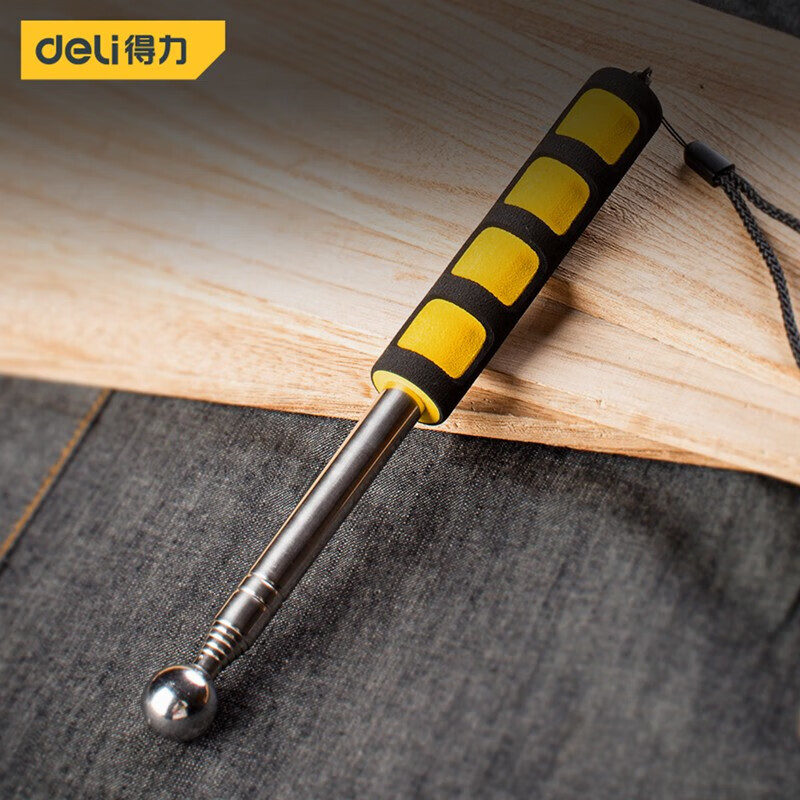 Deli empty drum hammer home inspection tool set thickened telescopic home inspection hammer knocking tiles acceptance room inspection rod detection ring drum hammer empty drum hammer 160cm DL452003