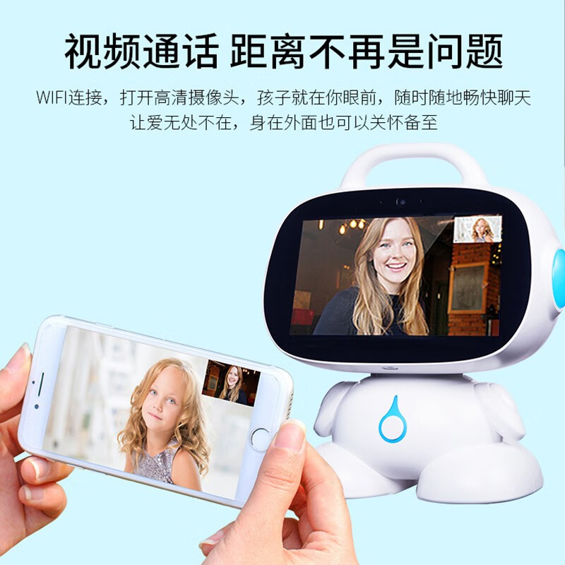 Xiaoai Classmate Intelligent Robot 1-3-12 Voice Dialogue Early Education Learning Machine Large Screen Elementary School Junior High School High School Blue Model Android Ultimate Edition + Dual Microphones