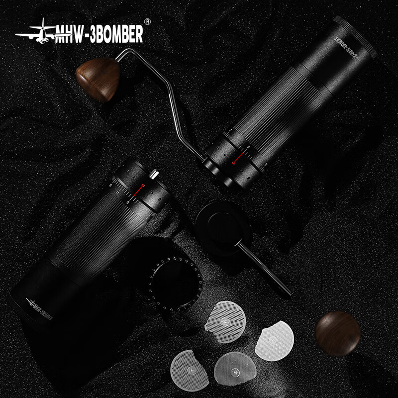 MHW-3BOMBER bomber sharp blade R3 external adjustment hand grinder hand ground coffee beans grinding coffee machine sharp blade R3-external adjustment silver