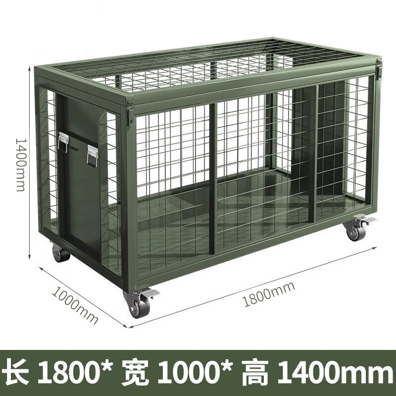 Jingsheng Fengbo military green removable mesh cage heavy material transport box wheeled pallet storage metal mesh cage removable with handle 1800*1000*1400mm