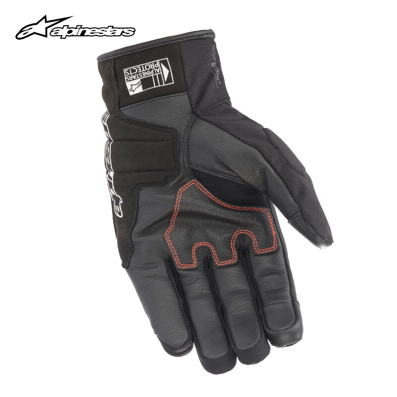 Alpinestars SMX-Z a-star motorcycle gloves all-season waterproof sheepskin spliced short motorcycle riding gloves black and red fluorescent 1030 L