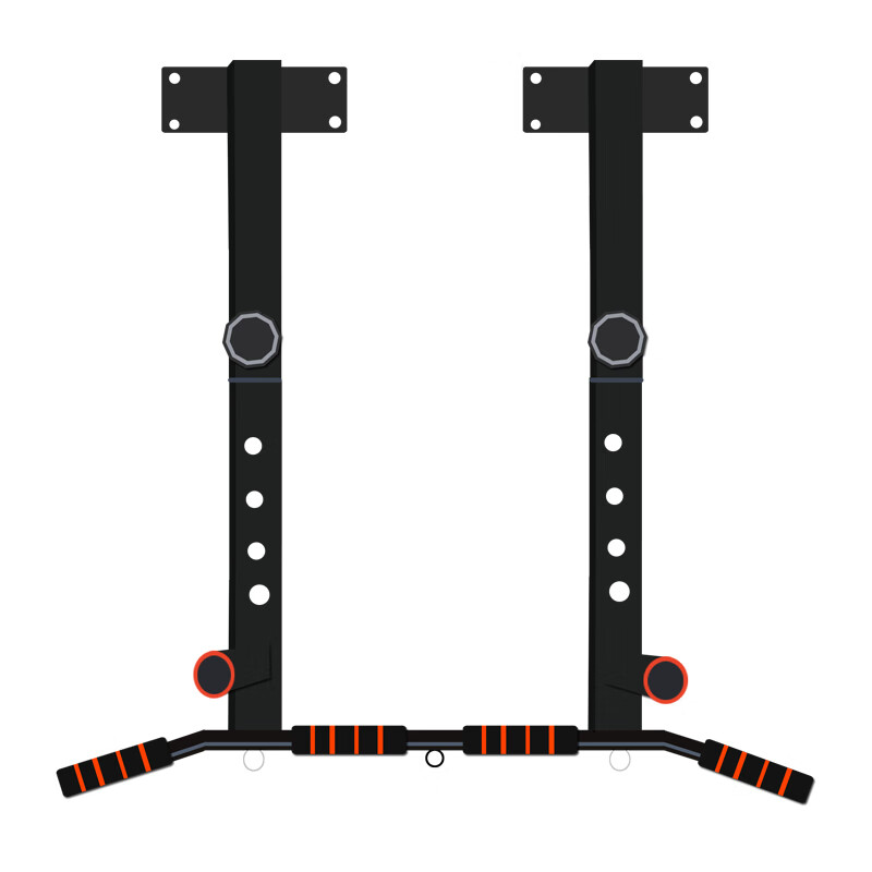 Gu Jianmu household indoor horizontal bar wall top-mounted pull-up punched beam upper household single-bar side hanging bar fitness device black telescopic beam horizontal bar (send tension belt) + installation wrench