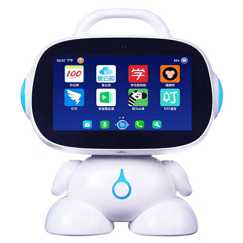 Xiaoai Classmate Intelligent Robot 1-3-12 Voice Dialogue Early Education Learning Machine Large Screen Elementary School Junior High School High School Blue Model Android Ultimate Edition + Dual Microphones