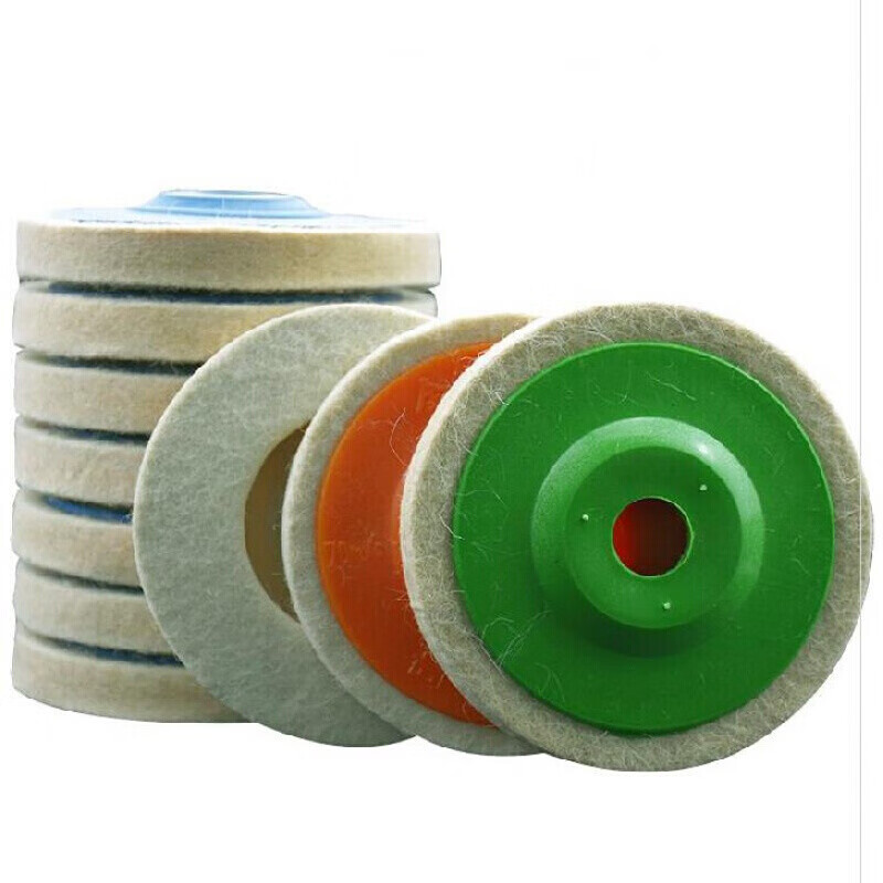 Yuruo is suitable for tile floor tile polishing and polishing disc waxing disc tool set wool felt wheel household stone extra thick wear-resistant fine wool 50 pieces + with 2 small white wax
