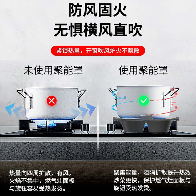 Cast iron gas stove fire cover gas stove windproof cover energy-saving cover household four-claw five-claw universal natural gas anti-slip bracket stove stove shelf energy-concentrating plate heat insulation block 5-claw model original stove rack 5-claw available, stable and non-slip
