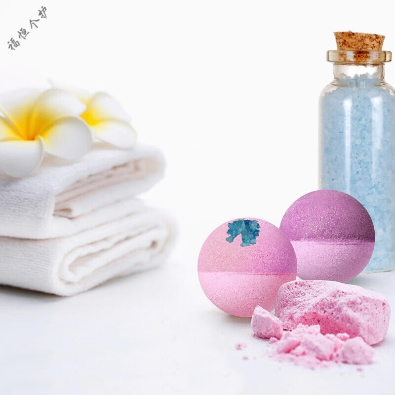 Han Boli's preferred explosive bath salt balls 64g bath salt bubble bombs 12 colors bath bombs bubble balls 24 fixed 12 flavors 2 each 64g/each