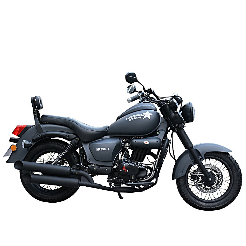 Saimo Prince Motorcycle Rebel 250cc Heavy Duty Motorcycle Sports Car Retro Prince Motorcycle National IV Electronic Injection Can Be Licensed Optional Zongshen Air-cooled 250cc Black Complete Vehicle Model (Net Tire Version)
