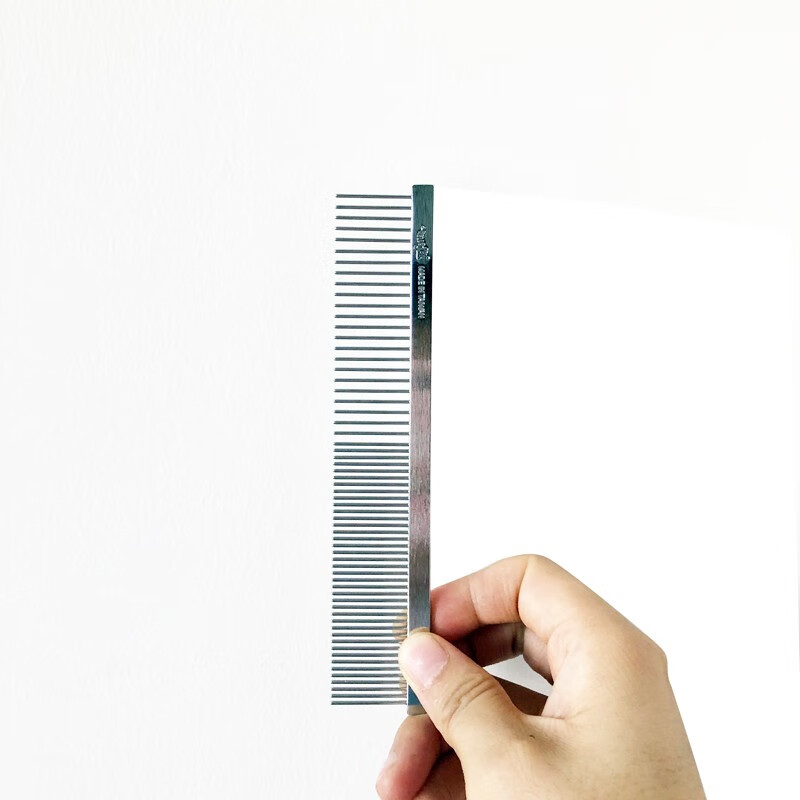 DELIGHT Pet Comb Cat and Dog Comb Ragdoll Cat Knotting Comb Teddy Bichon Dog Grooming Artifact Pulling Comb T050 Small Body Steel Comb-15cm