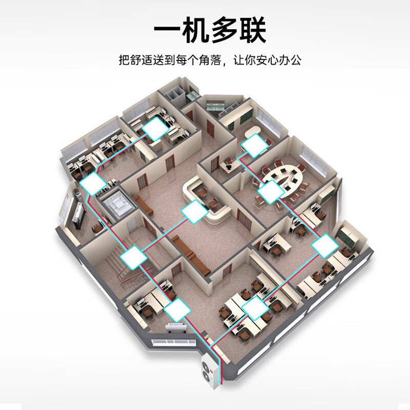 TCL central air conditioner 10 HP one to two, one to three, one to four four-day ceiling air conditioner multi-split commercial air conditioner DC frequency conversion first-level energy efficiency embedded ceiling machine 10 HP first-level energy efficiency one-to-three frequency conversion ceiling air conditioner