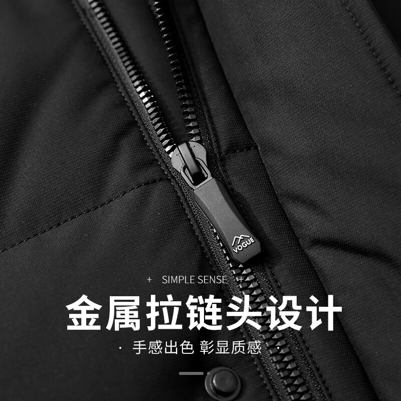 Flying in the Snow Goose Down Jacket Men's Short Removable Hat Thickened Warm Casual Business Autumn and Winter Jacket Men's 185
