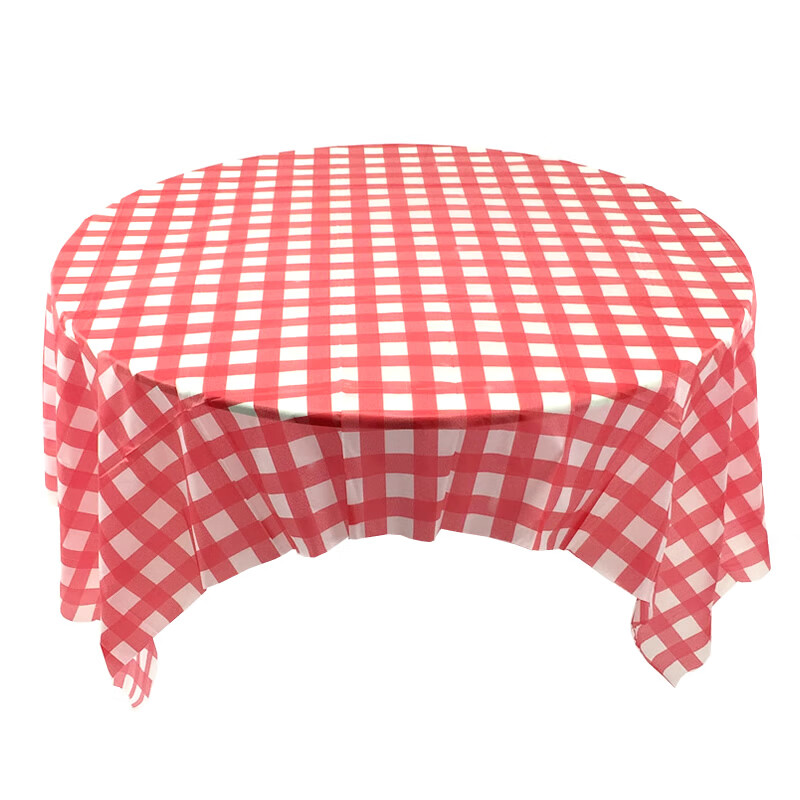 Chuge high-quality 10 pieces 1 meter printed disposable tablecloth thickened plastic tablecloth round table waterproof table mat home table cloth 10 pieces/bag 1.8X1.8 meters white peony