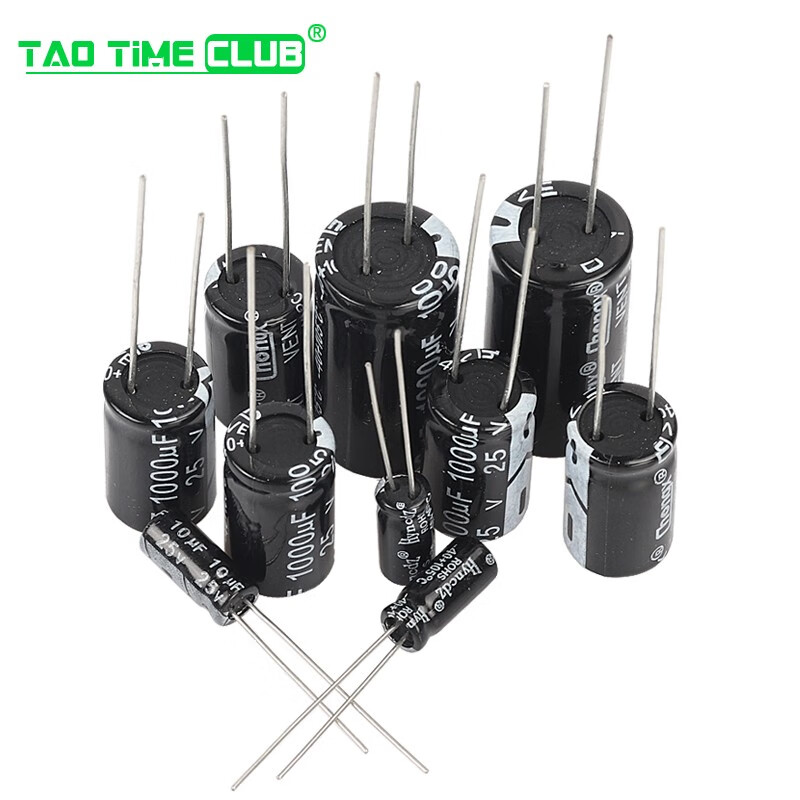 Direct plug aluminum electrolytic capacitor component 16/25V/35v/50/10/47/100/220/1000/2200uf 50V 470uF Volume 10X20mm (10 pieces)