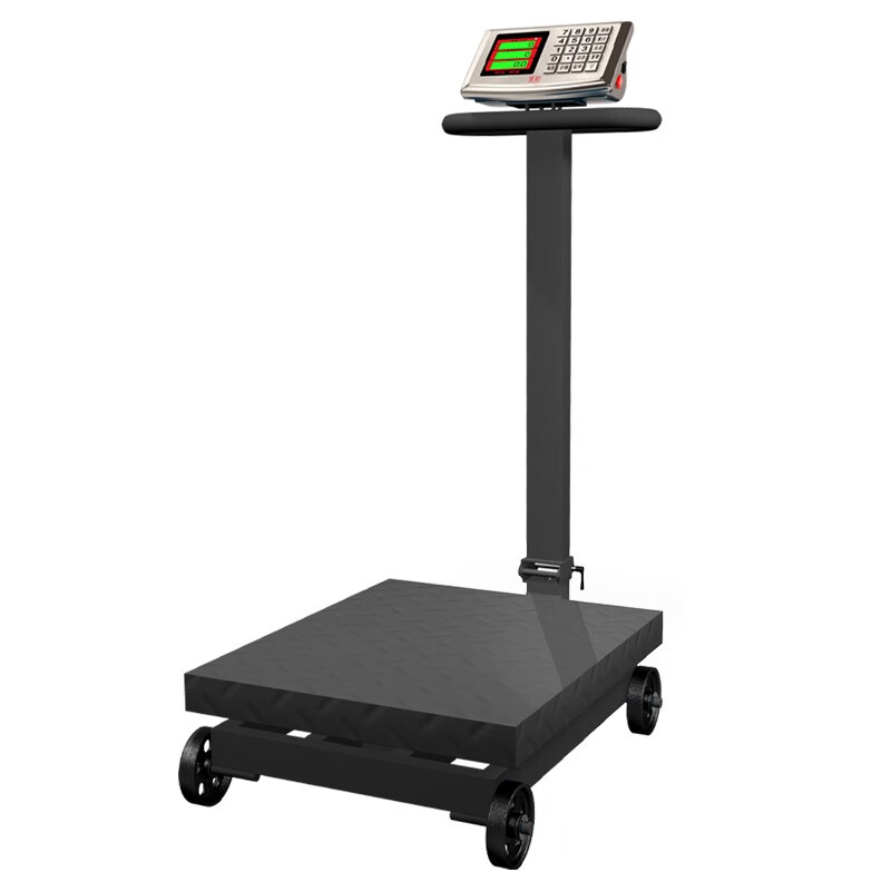Yongcai weighing electronic scale commercial wheel scale household floor-standing large platform scale hand push roller precision electronic scale foldable electronic pig scale industrial logistics floor scale 500 kg extra thick thick bracket 45*60 table wheel scale
