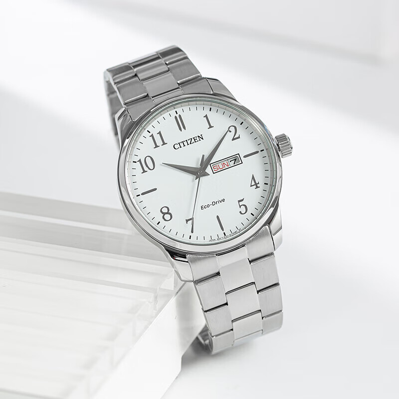 CITIZEN Eco-Drive Stainless Steel Strap Business Casual Atmosphere Calendar Week Display Men's Watch BM8550-81A