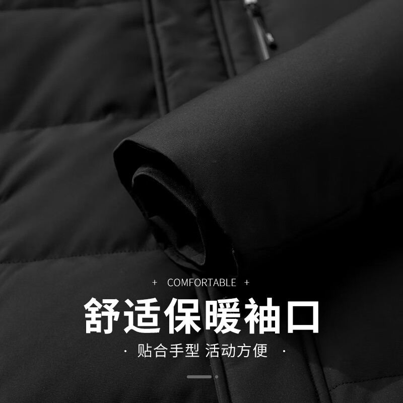 Flying in the Snow Goose Down Jacket Men's Short Removable Hat Thickened Warm Casual Business Autumn and Winter Jacket Men's 185