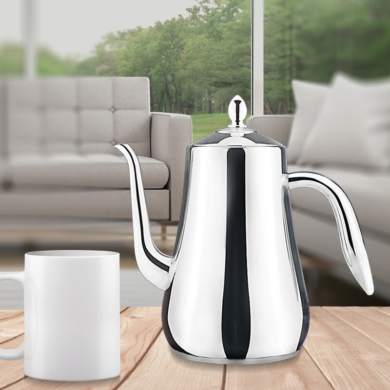 SANQIA 304 stainless steel teapot, induction cooker, kettle, restaurant tea kettle with mesh, household cold kettle, cold boiling kettle, 1.75L without filter, 1750ml