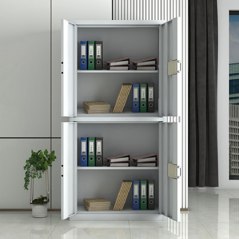Mu Yun safe cabinet password fingerprint lock storage iron cabinet filing cabinet steel anti-theft password cabinet double section without bucket