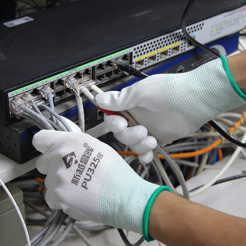 Xinyue Changhui PU coated palm gloves 12 pairs/pack labor protection gloves nylon dipped wear-resistant anti-slip work protective gloves B11428