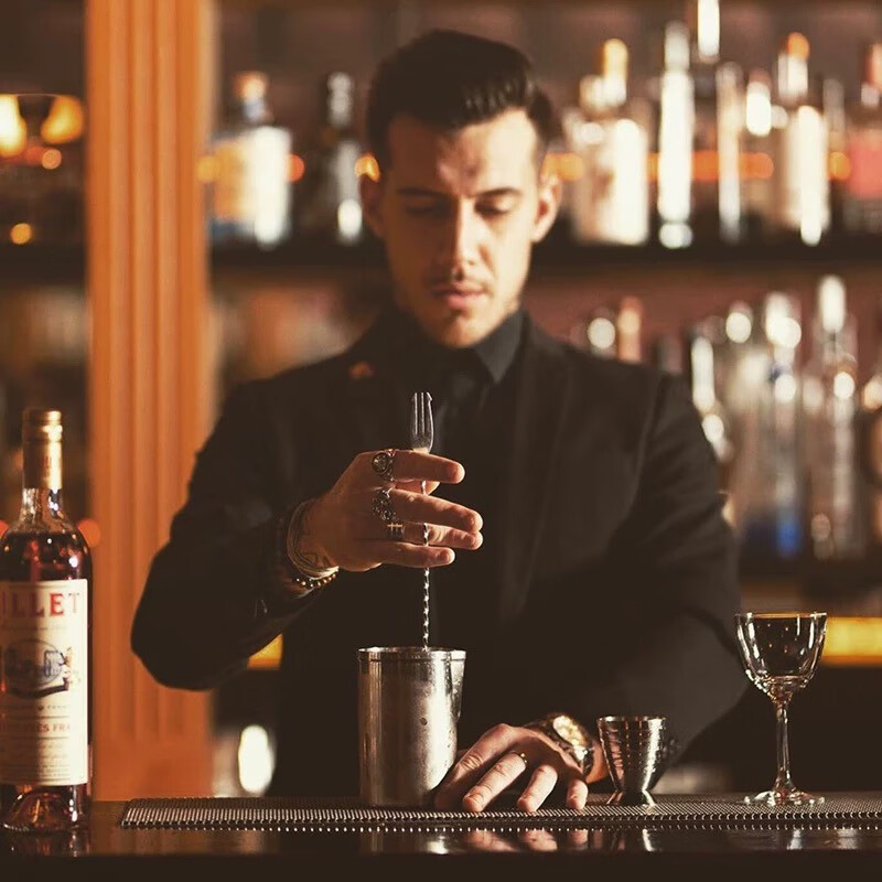 Bar Soul Japanese Reverse Bar Spoon Bar Spoon Thin Thread Stirring Spoon Bar Mixing Spoon Bartender Testing Spoon Bar Utensils Mixing Tools 30cm Mirror Version