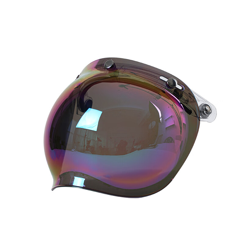 MYARMOR motorcycle helmet bubble mirror retro three-button removable universal windshield and sunscreen mask with framed lenses