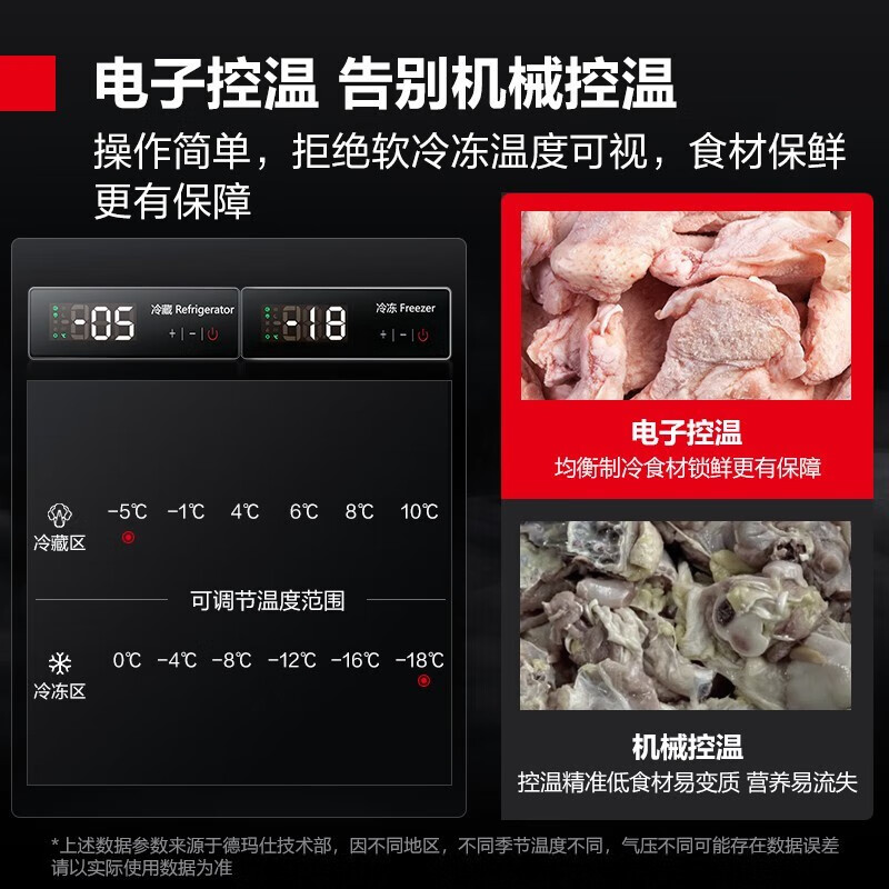 DEMASHI four-six-door freezer commercial display cabinet refrigerated vertical freezing and fresh-keeping cabinet kitchen stainless steel refrigerator large-capacity tall electric freezer commercial large-capacity large freezer dual temperature engineering six-door | 1312L refrigerated BCD-1300A-1C