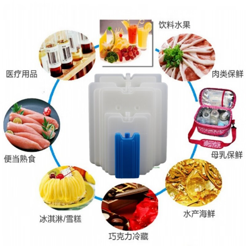 Ice plate, ice box, cooling, blue ice row, ice crystal box, fresh-keeping, thermal insulation ice bag, medical cold chain reusable 1000 ml ice plate
