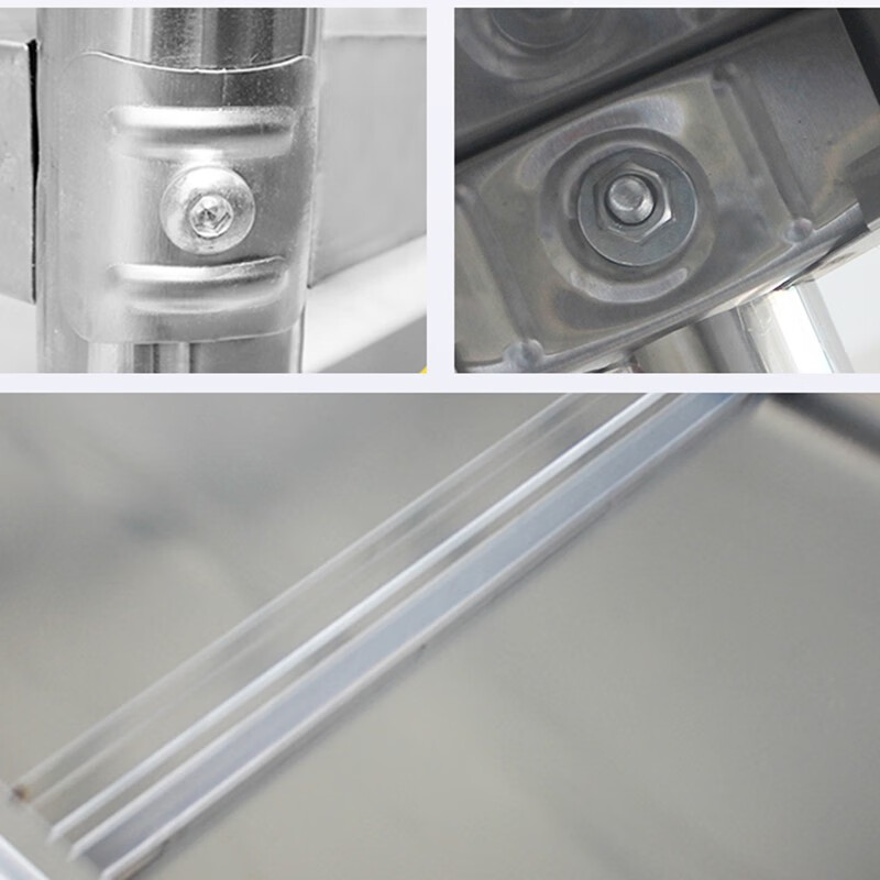 Shangliuxin thickened stainless steel workbench 1800*800*800 double-layer workshop operation table kitchen loading table