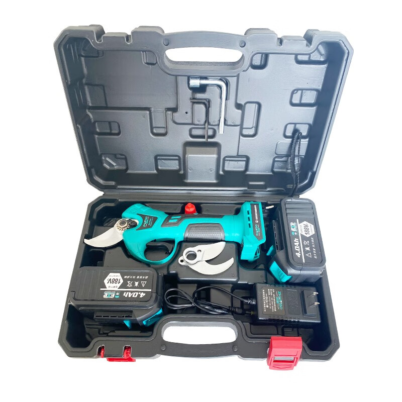 Zhanyao electric scissors for cutting branches and pruning branches, rechargeable garden fruit tree gardening 3cm (outer diameter 5cm), intelligent 4-speed adjustment, brushless 3cm electric scissors